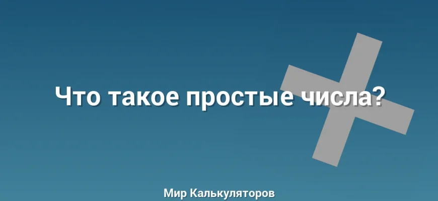 Что такое простые числа?